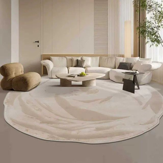 Machine-Woven Round Rug