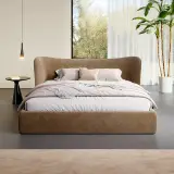 Plush Upholstered Minimalist Bed