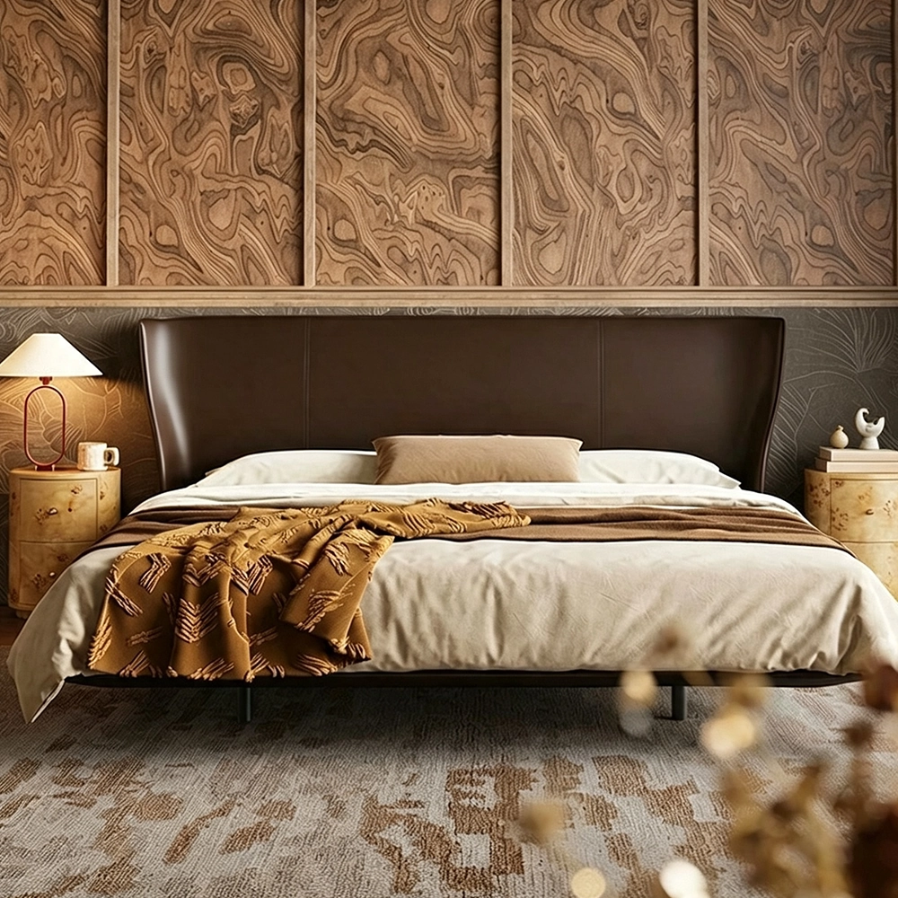 Saddle Leather Floating Bed