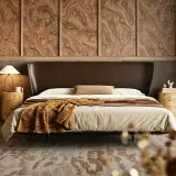 Saddle Leather Floating Bed
