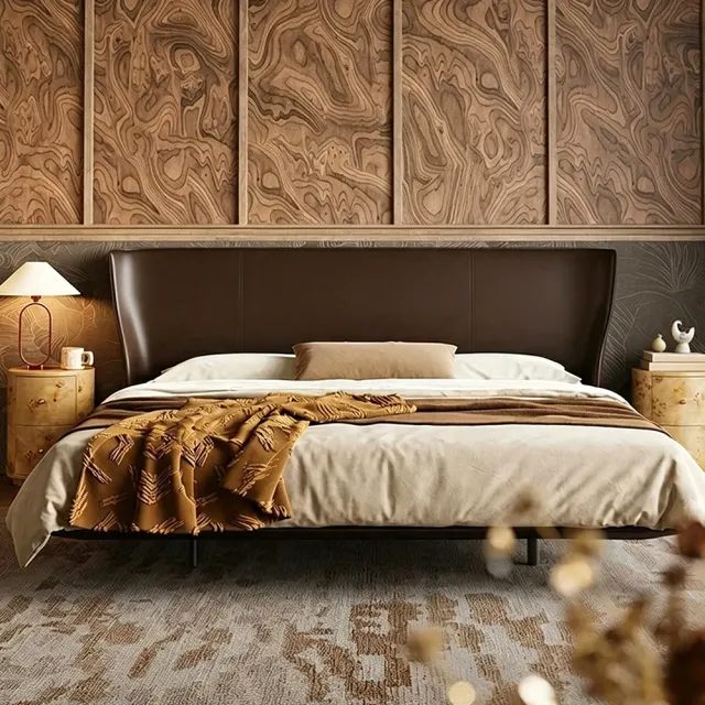 Saddle Leather Floating Bed