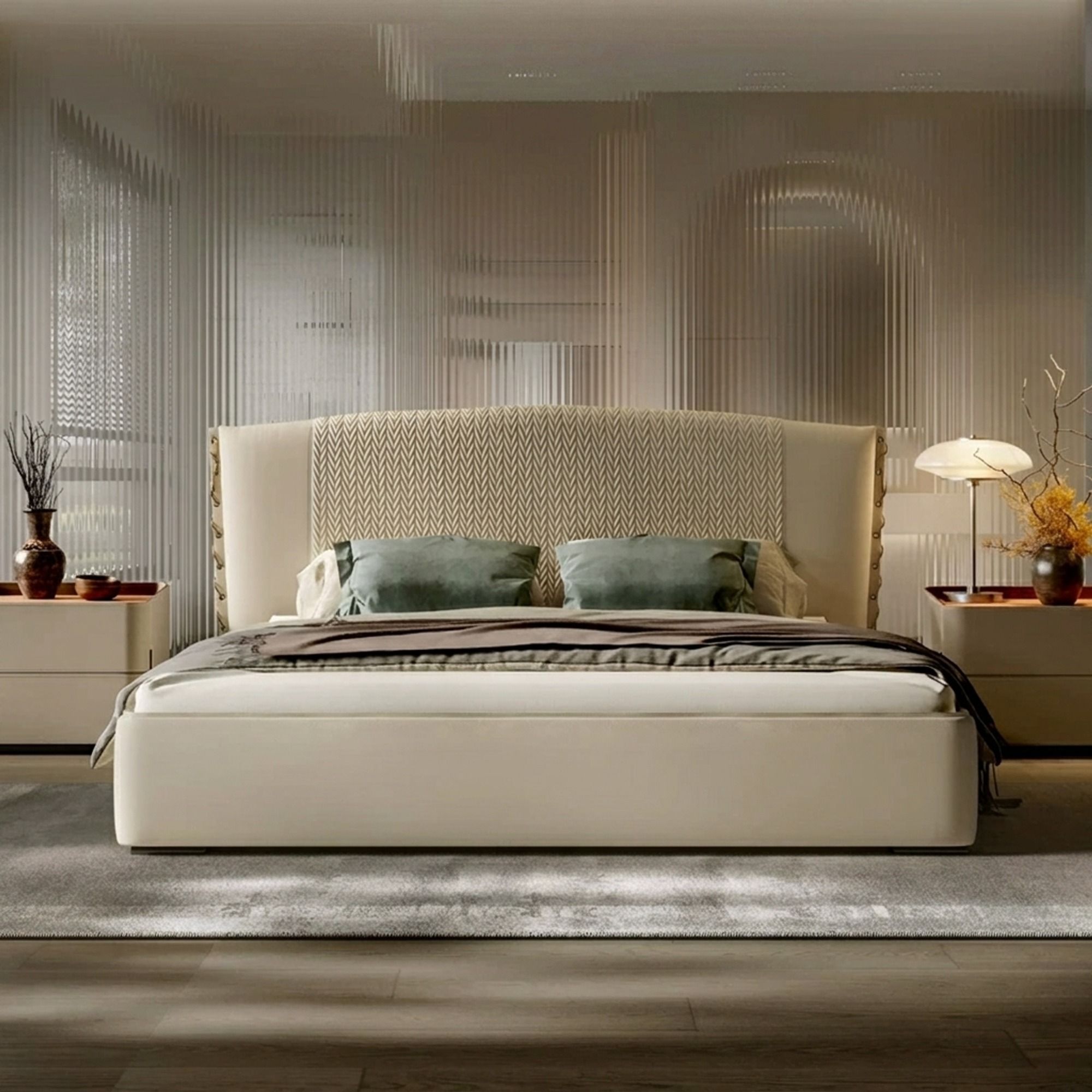 Nappa Leather Minimalist Bed
