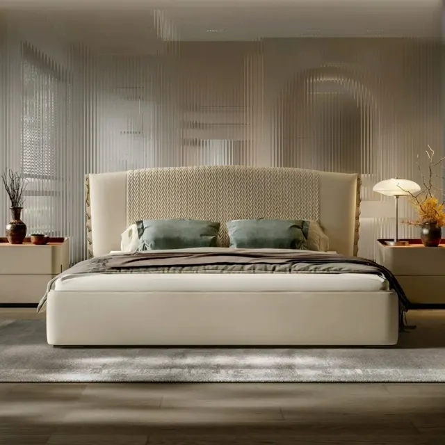 Nappa Leather Minimalist Bed