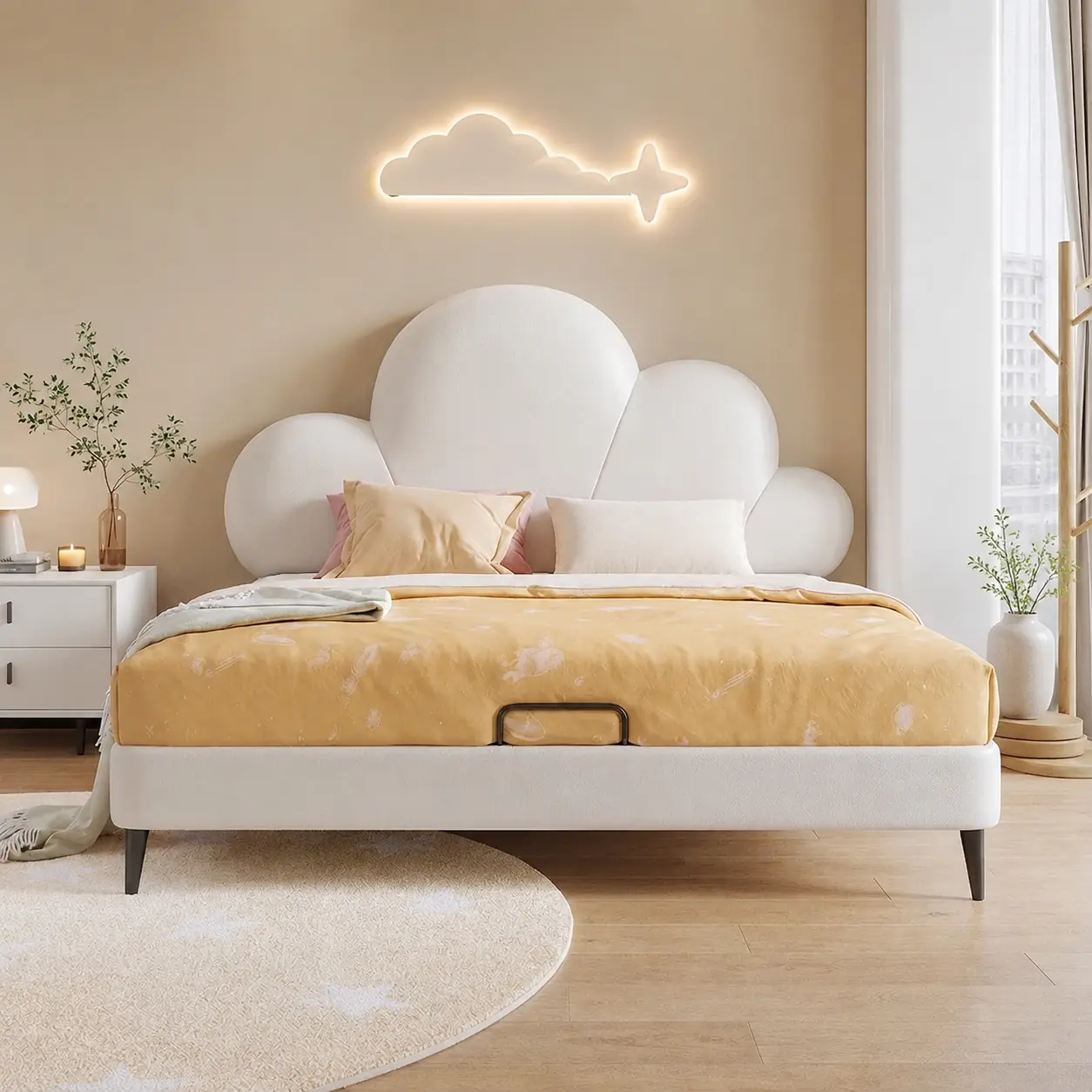 Cloud Leather Upholstered Bed