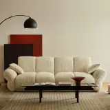 Retro Vertical Design Fabric Sofa