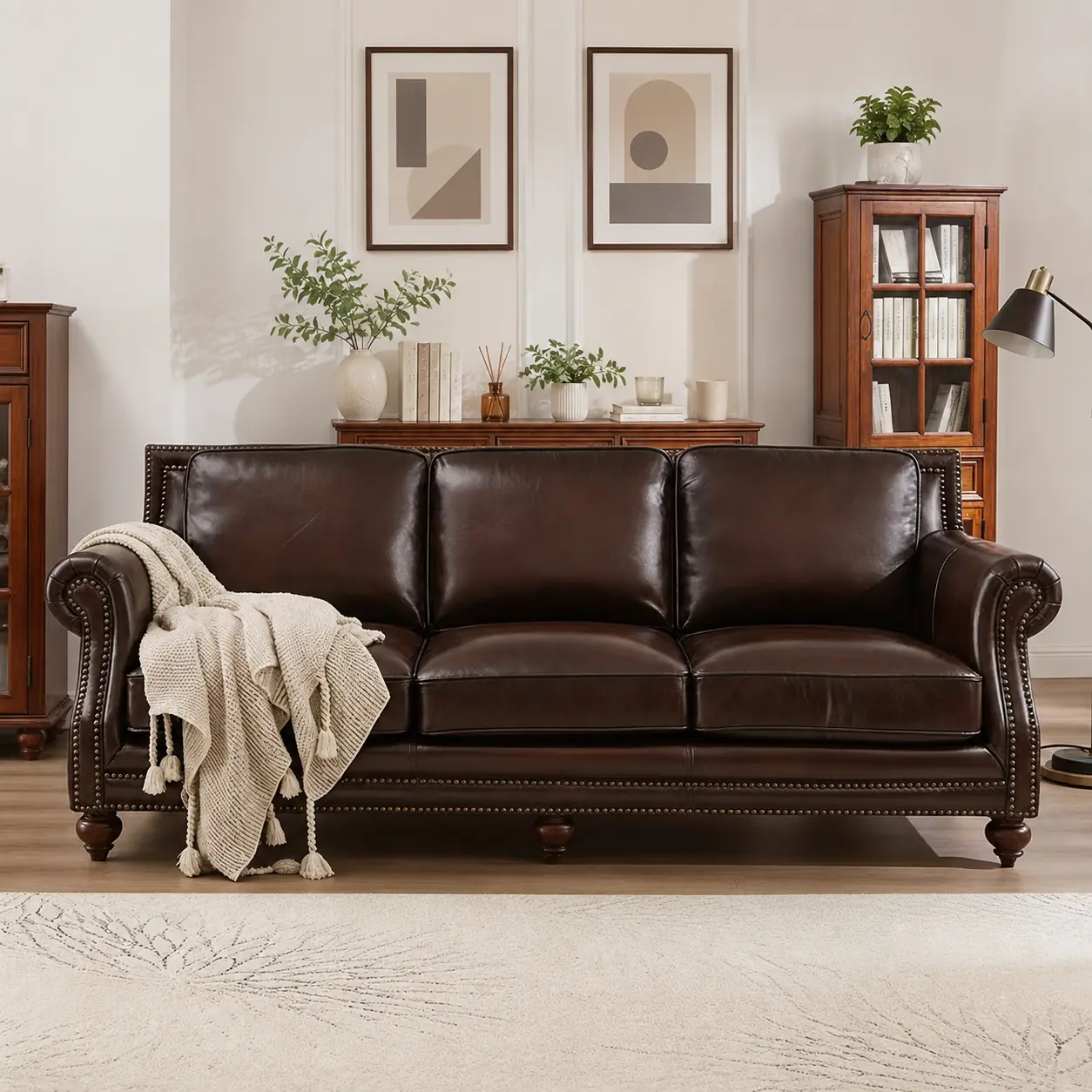 Retro Leather Sofa