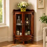 Vintage Solid Wood Corner Cabinet