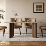 Two-Tone Jade Marble Dining Table