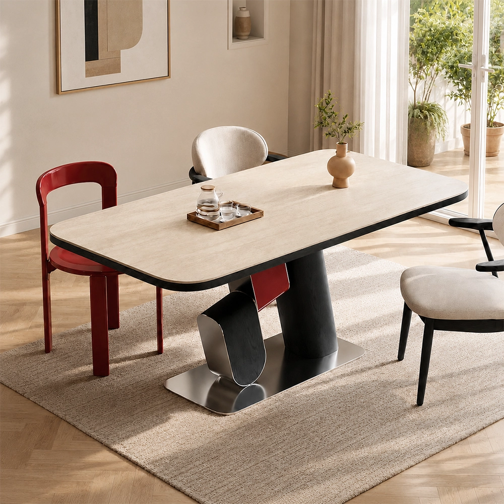 Sculptural Base Dining Table