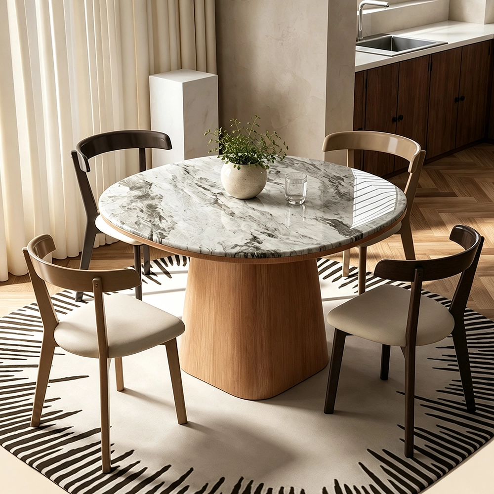 Ash Veneer Modern Dining Table