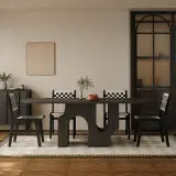 Mid-Century Oak Veneer Dining Table