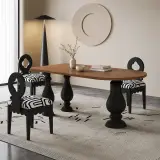 Oval Ash Wood Dining Table