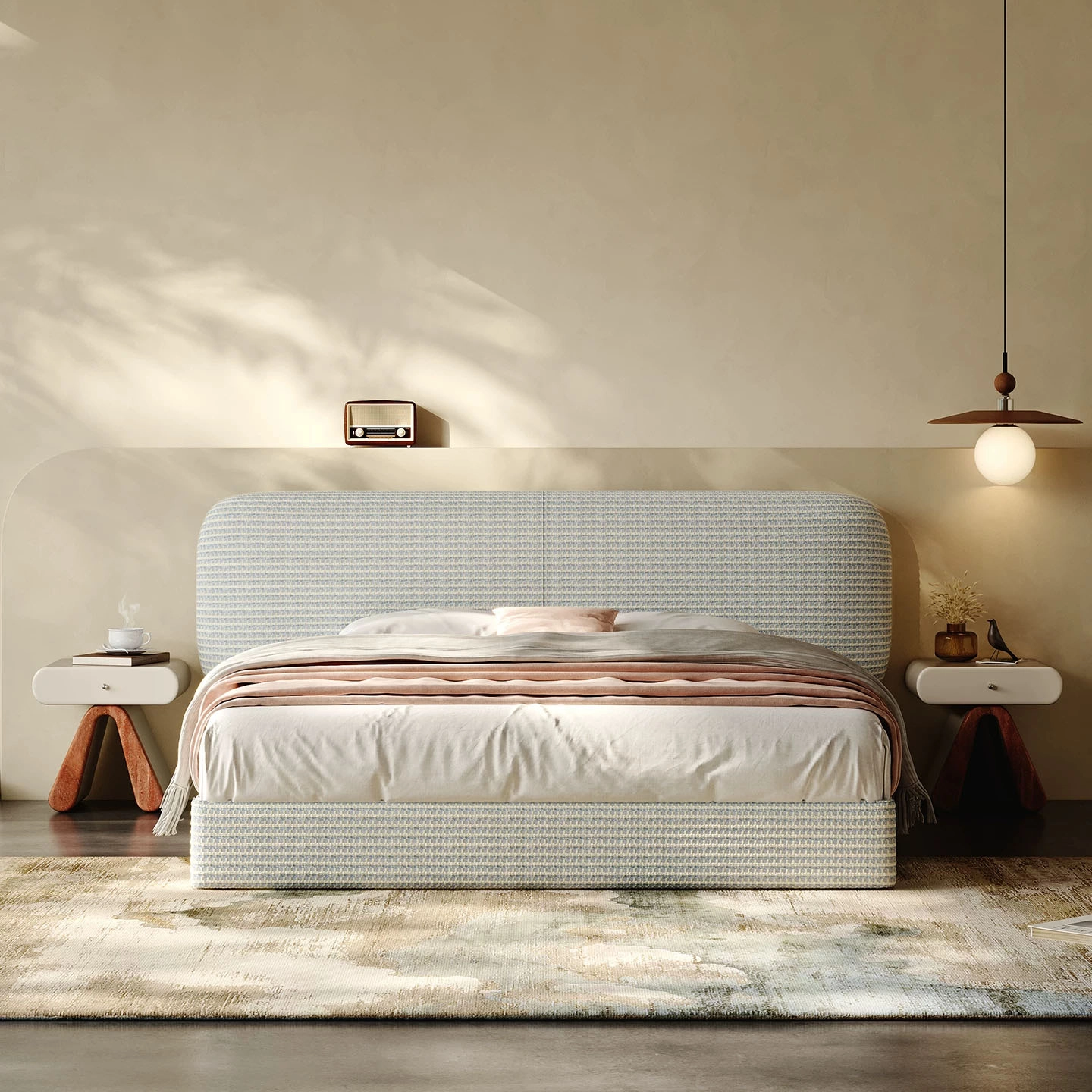 Minimalist Upholstered Storage Bed