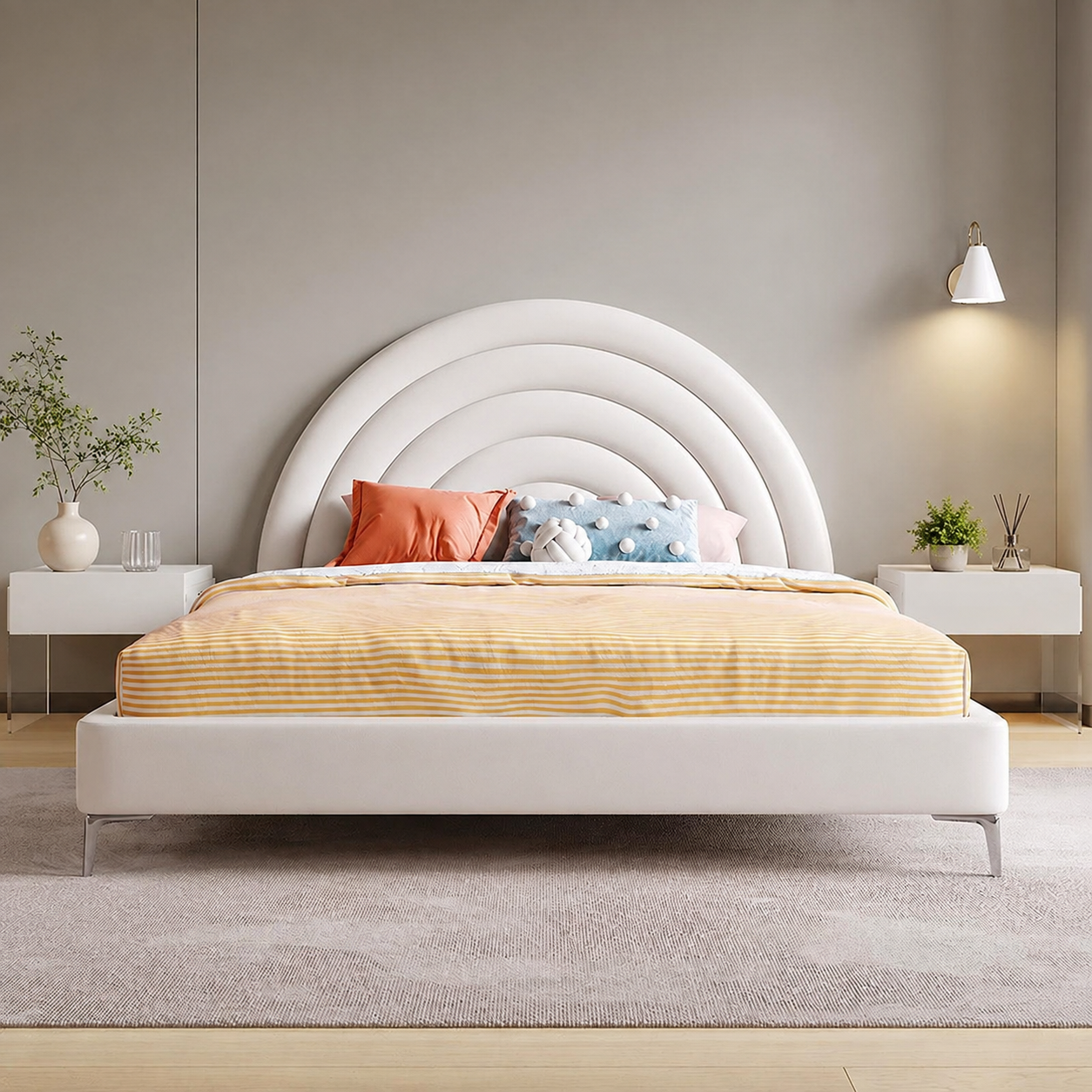 Full Leather Rainbow Bed