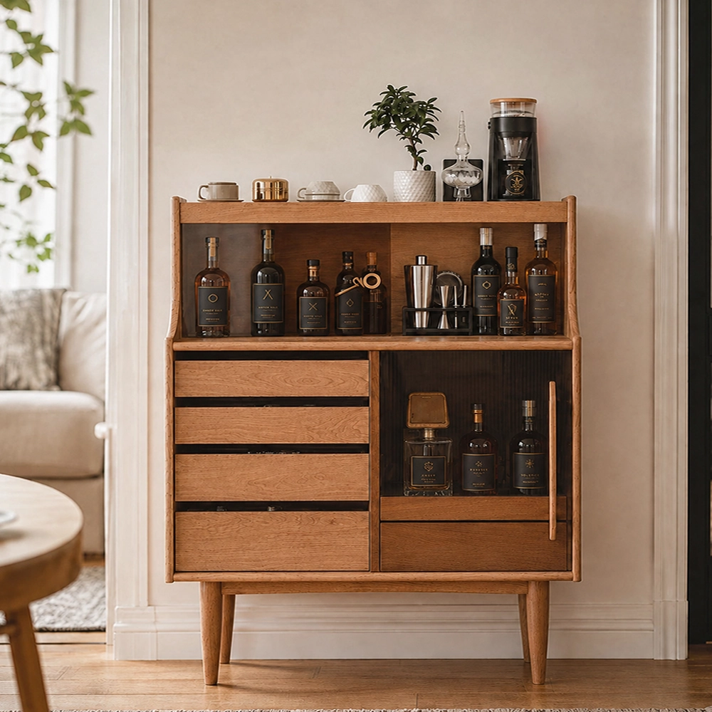 Minimalist Solid Wood Buffet Cabinet