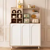 Creamy Thin Storage Cabinet
