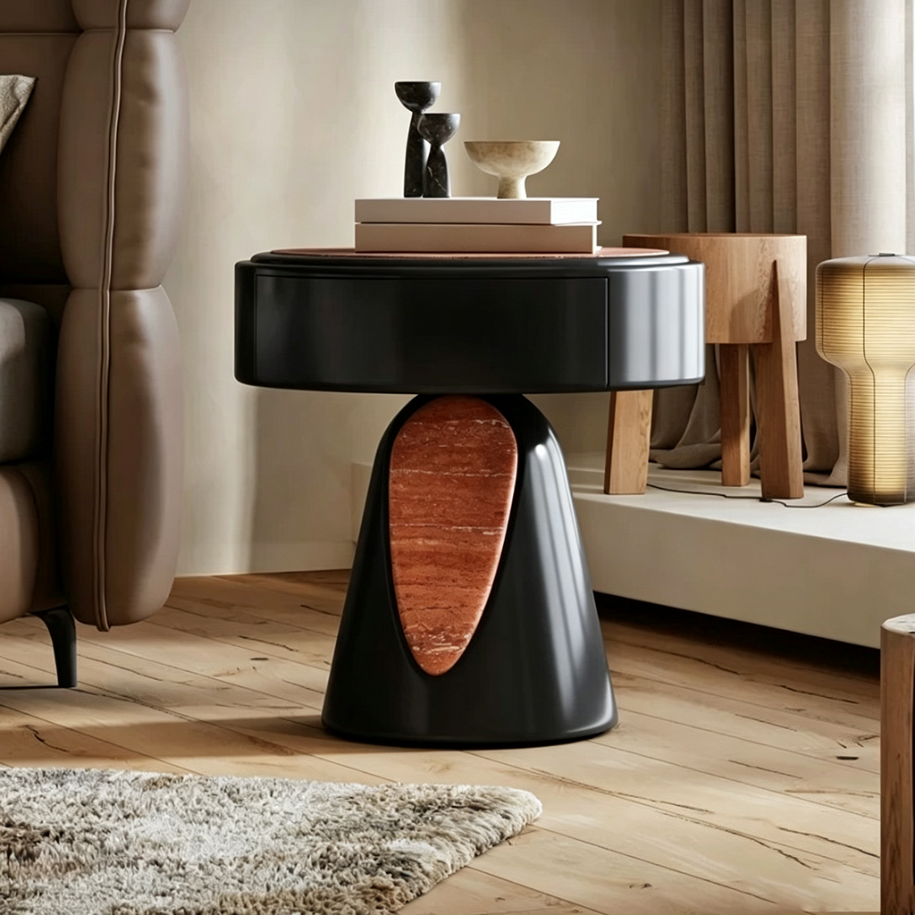 Minimalist Circular Nightstand
