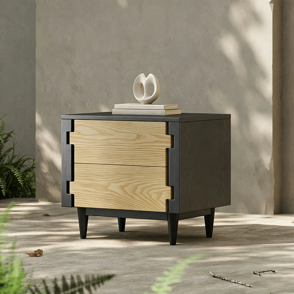 Vintage Solid Wood Nightstand