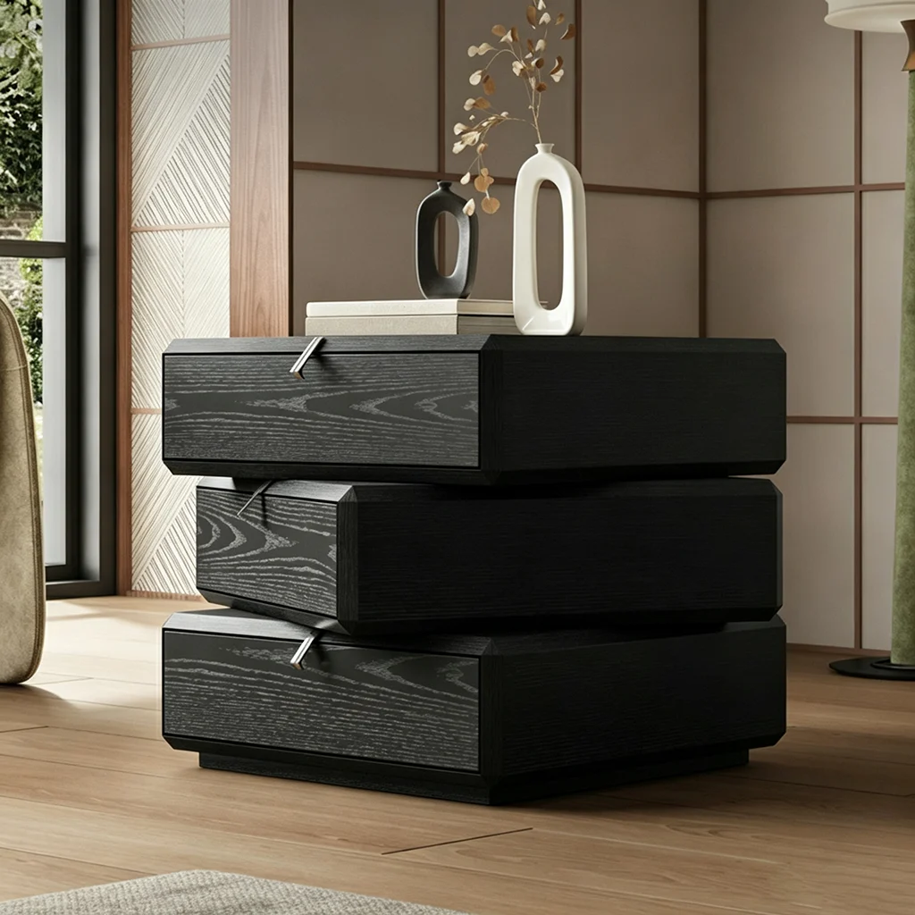 Rotating Wabi-Sabi Nightstand