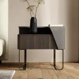Lacquered Wood Nightstand