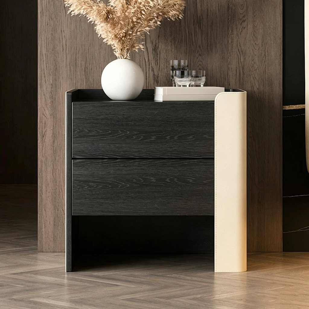 Two-Tone Minimalist Nightstand