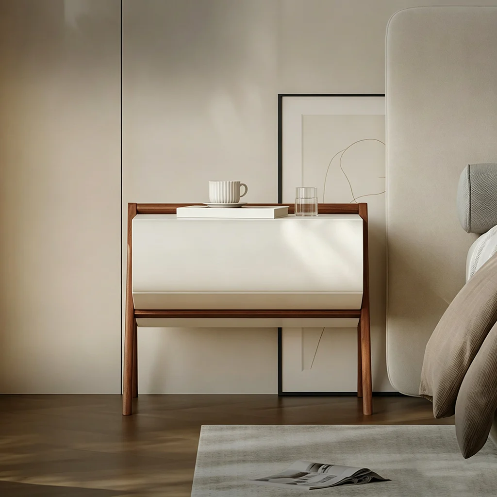 Modern Lacquered Nightstand
