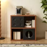 Walnut & Black Modular Nightstand