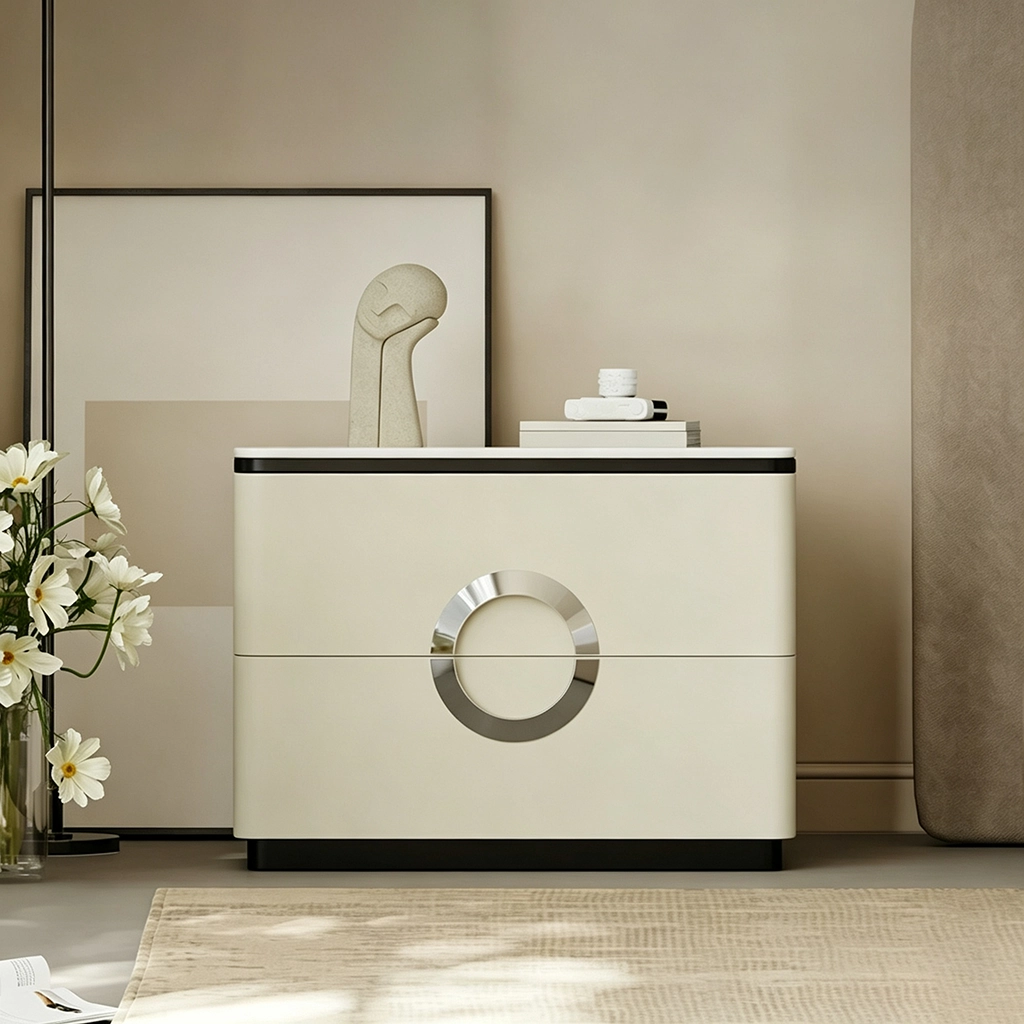 Minimalist Marble Top Nightstand