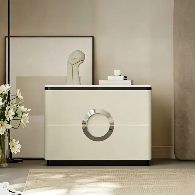 Minimalist Marble Top Nightstand