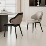 Sleek Faux Leather Dining Chair