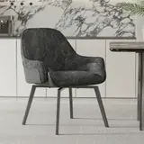 Perforated Swivel Dining Chair