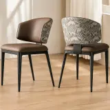 Minimalist Synthetic Leather Dining Chair