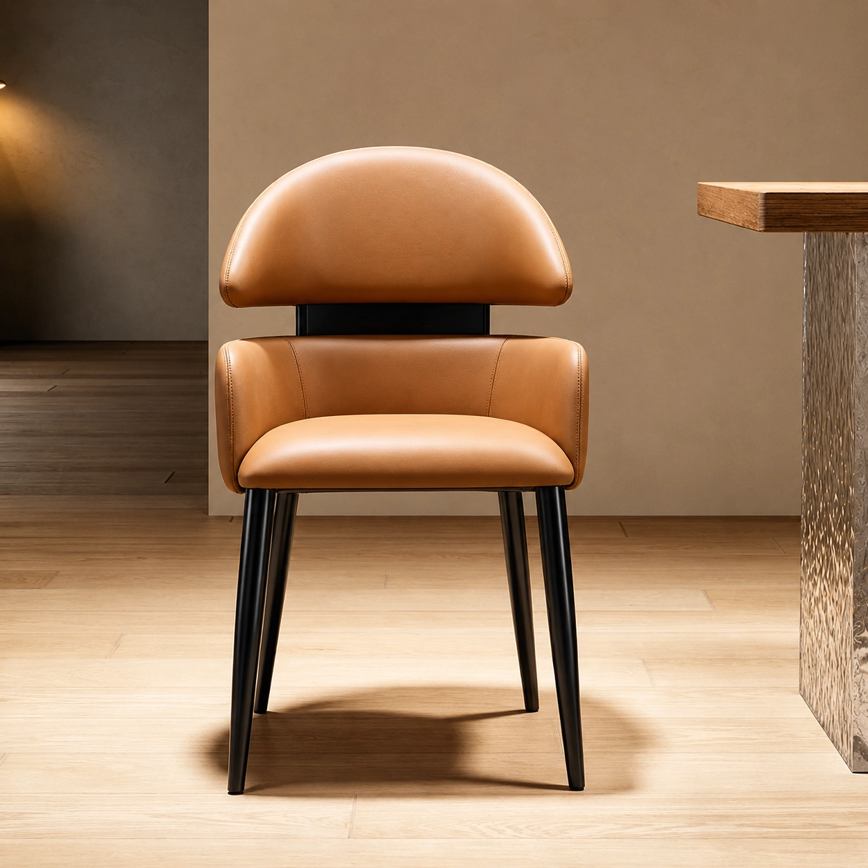 Upholstered Dining Chair with Arms