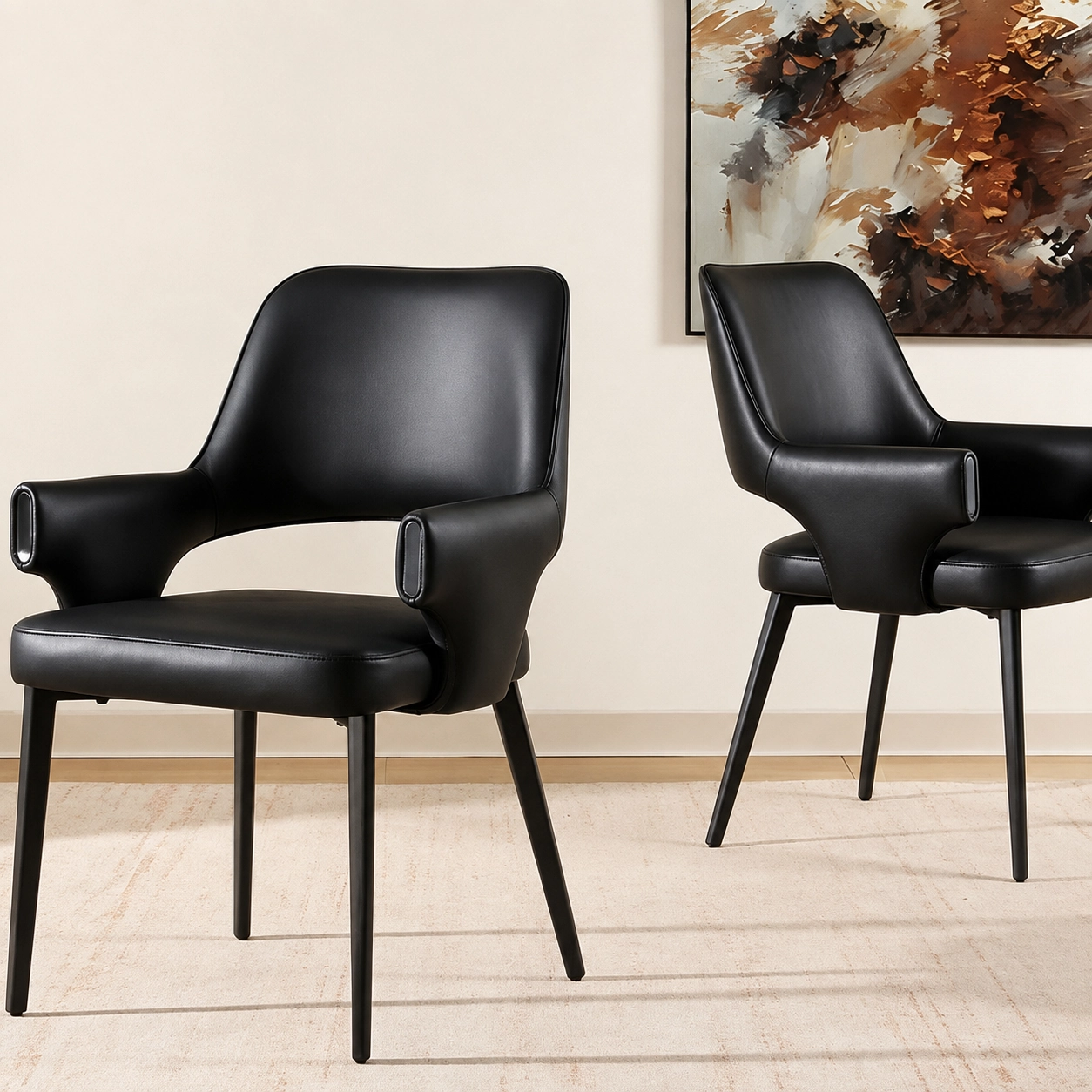 Faux Leather Dining Chair