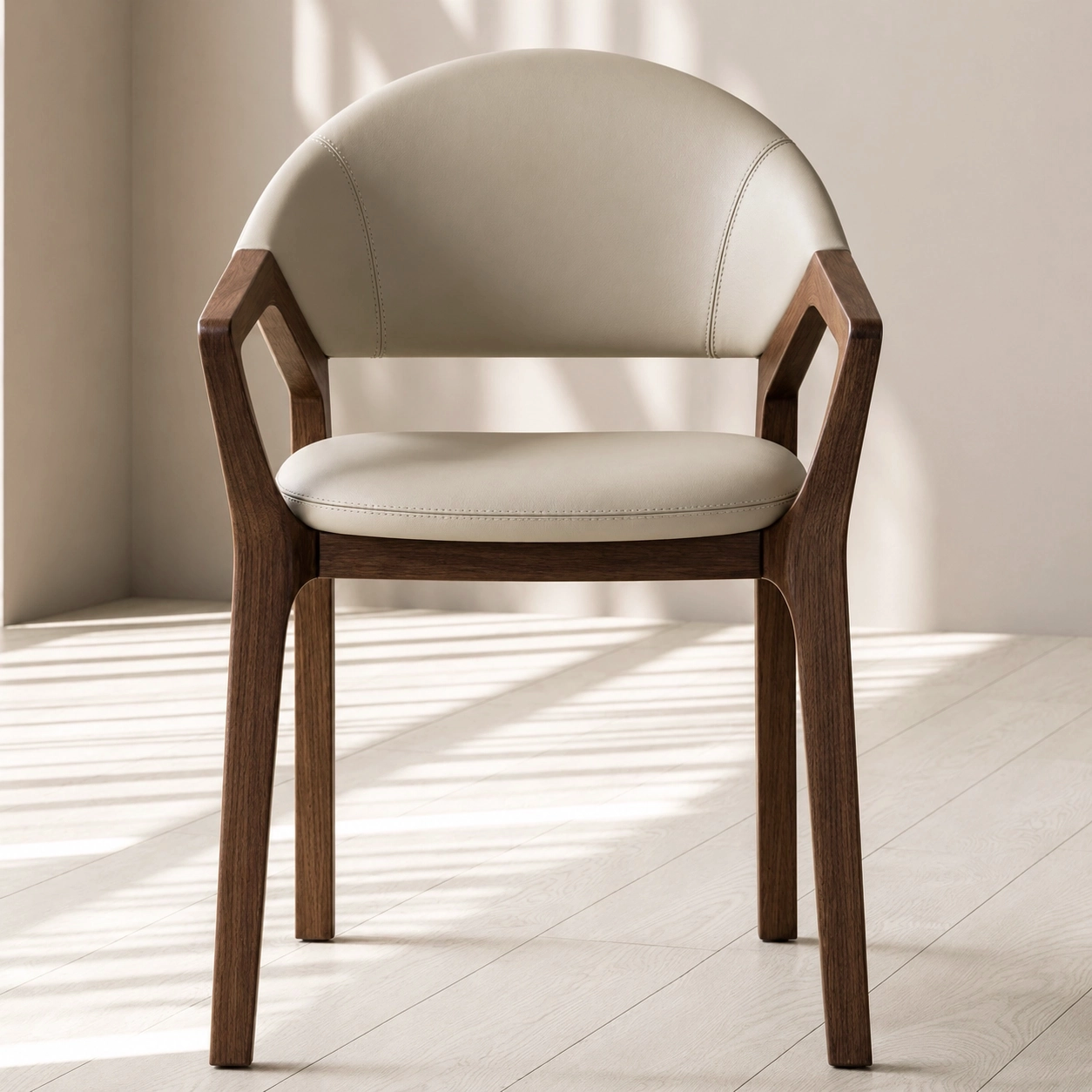 Upholstered Dining Chair with Armrests