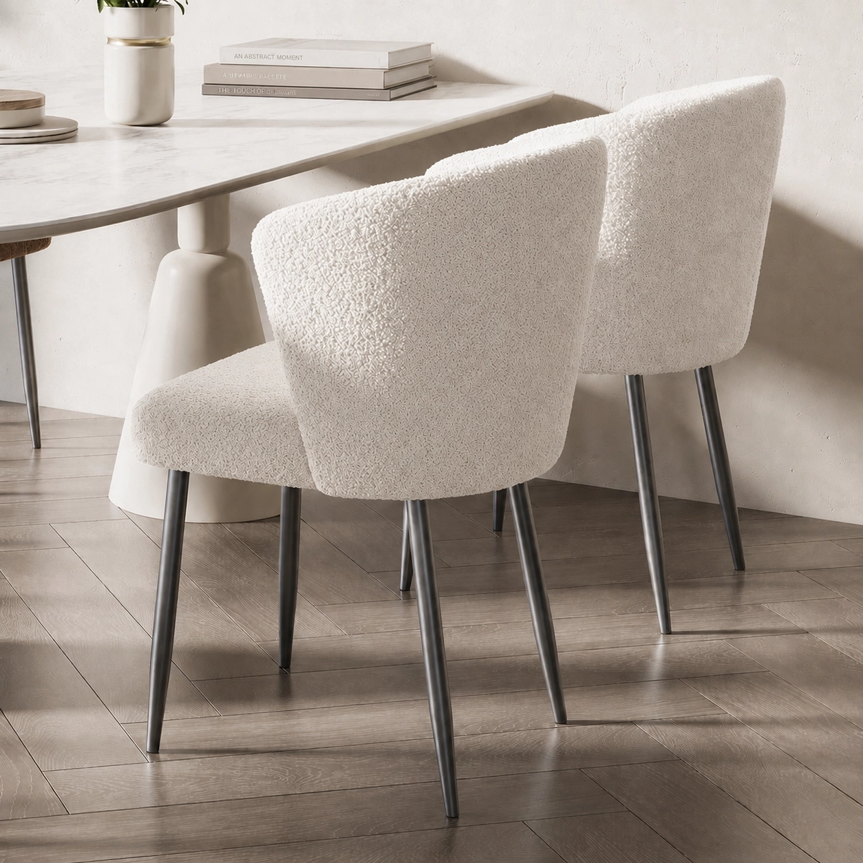 Upholstered Dining Chair with Arms