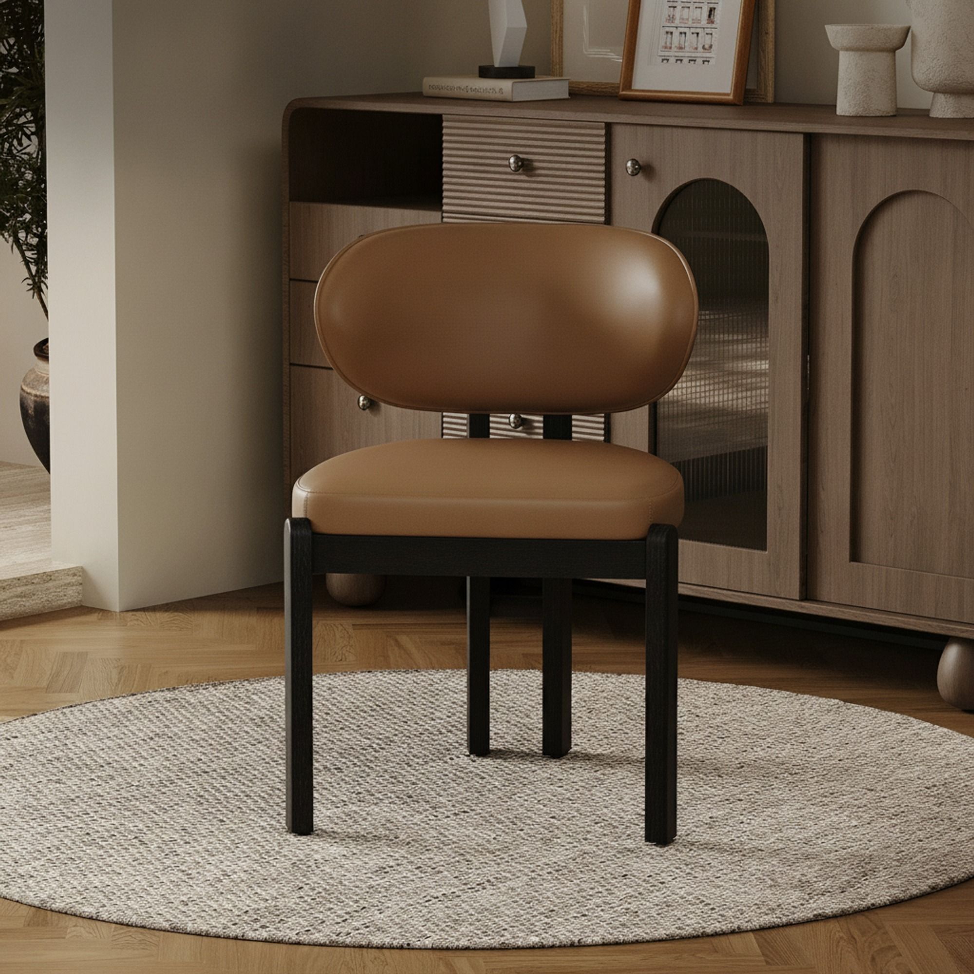Faux Leather Dining Chair