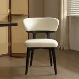 Vintage Wood & Lambswool Dining Chair