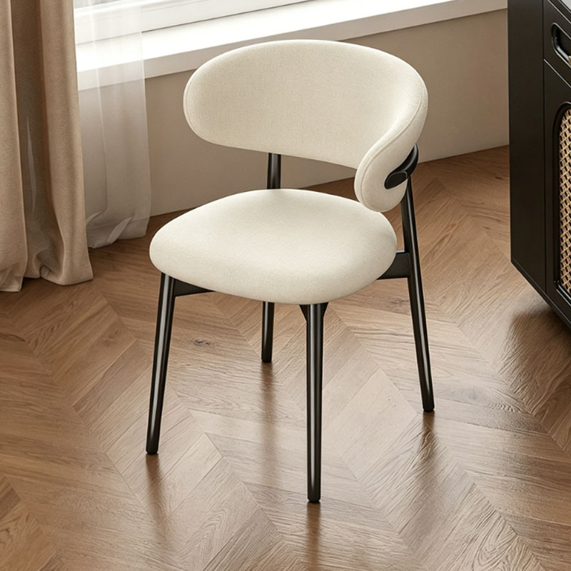 Retro Metal & Upholstered Dining Chair