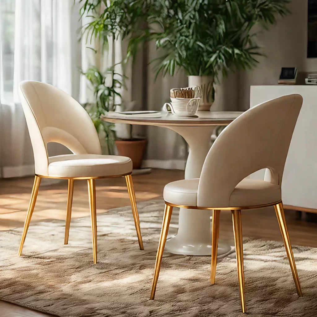 Upholstered Curved Dining Chair