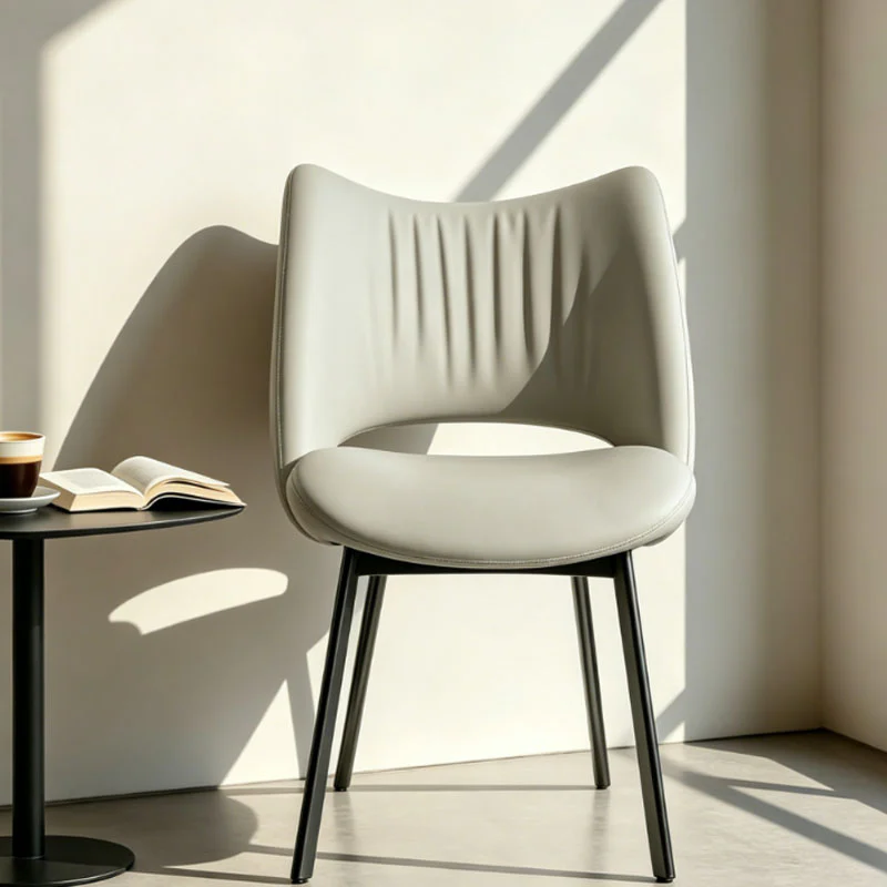 Upholstered Dining Chair with Steel Base