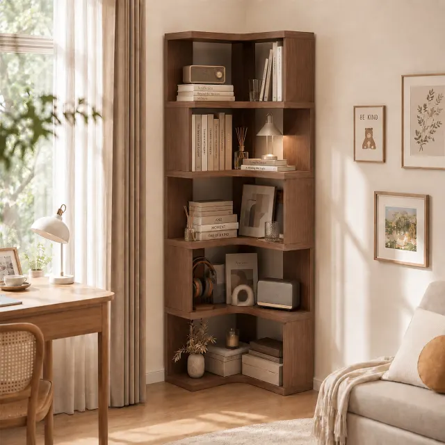 Multi-Tier Corner Cabinet