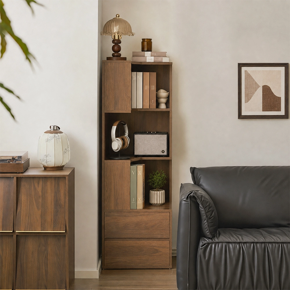 Vintage Corner Bookshelf