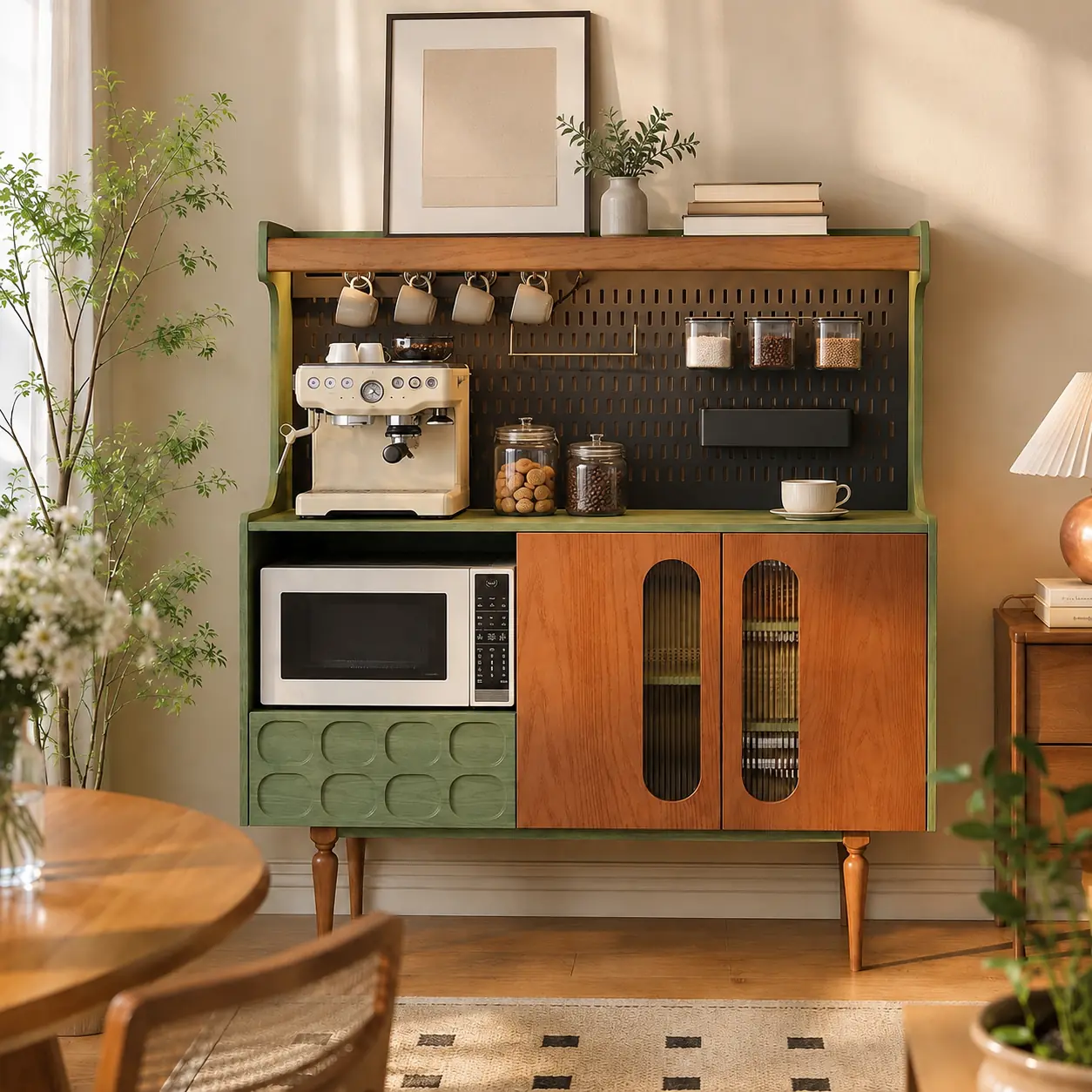 Mid-Century Solid Wood Sideboard