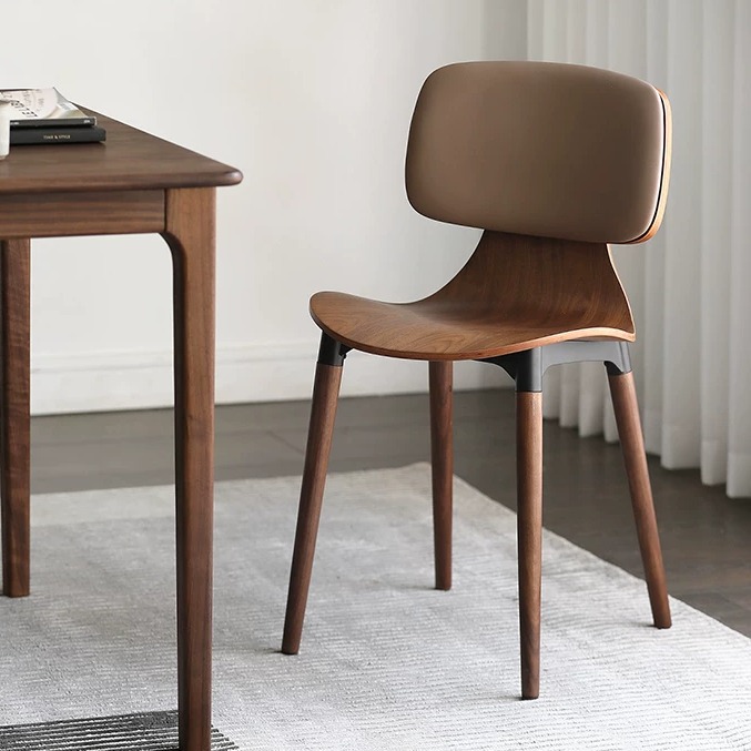 Walnut Upholstered Dining Chair