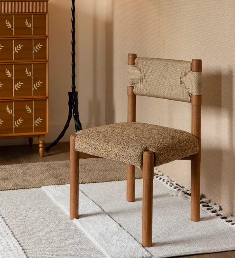 Vintage Wood Frame Dining Chair