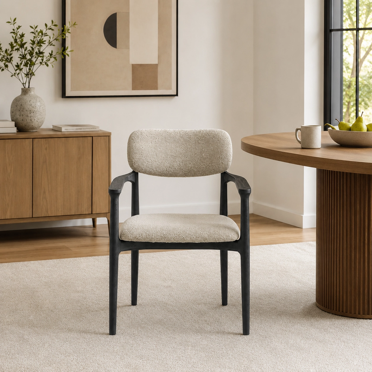 Minimalist Fabric Armchair
