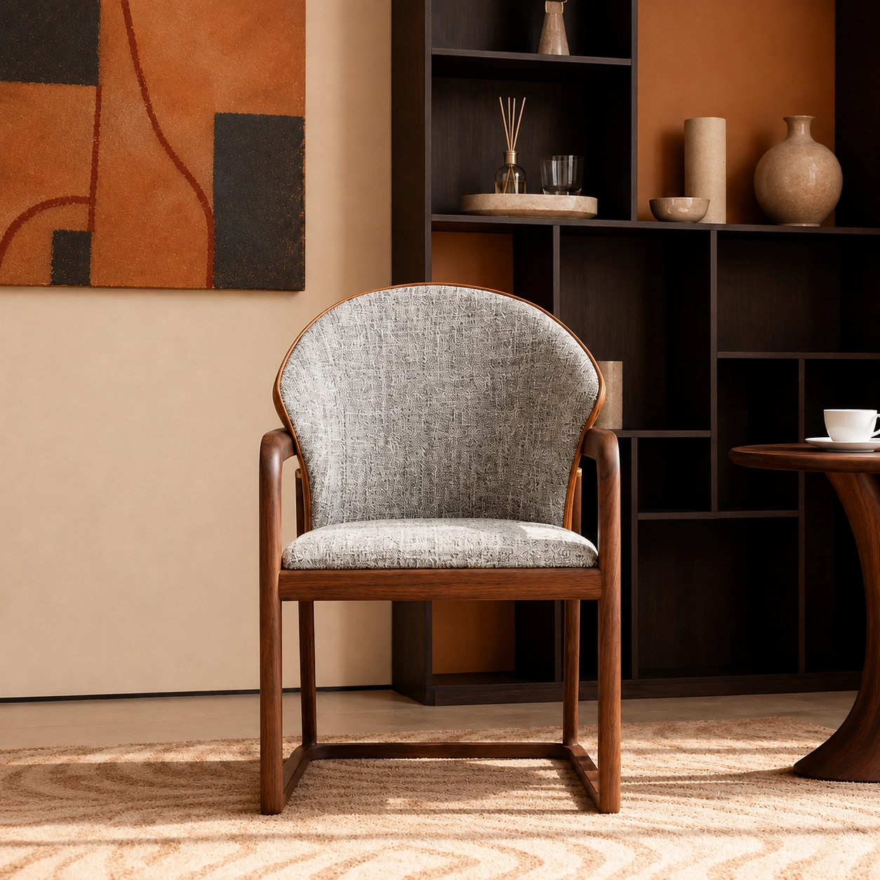 Neo-Chinese Wooden Dining Chair
