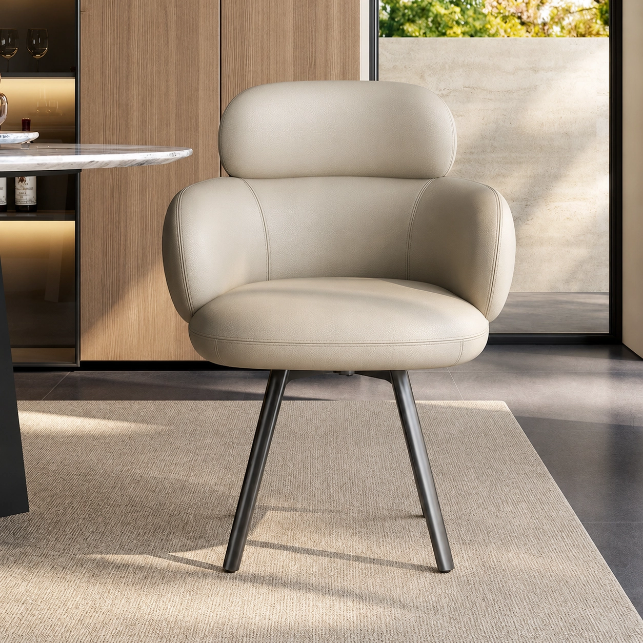 Minimalist Leather Dining Chair