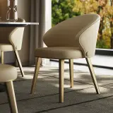 Leather & Metal Dining Chair